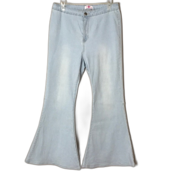 Buddy love MOONSHINE HIGH-WAISTED FLARED JEANS - LIGHT WASH size 30 - Picture 3 of 16